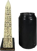 Vista 5 de Ebros Gift Tema egipcio Anubis Chacal Perro Deidad Arrodillado por pilar de obelisco jeroglífico Quemador de incienso Escultura Estatuilla de resina