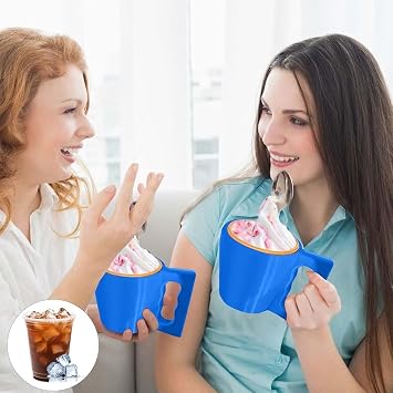 Ice Cream Pint Holder, Ice Cream Containers, 3D Printed Insulated Cup, Insulated Arm Sleeve Containers with Spoon and Handle for Yogurt and Frozen Desserts, Gift for Icecream Lover(Green)