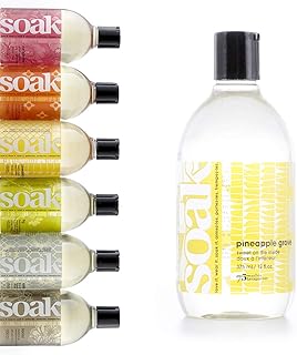 Soak Laundry Soap – No Rinse, Plant Derived Hand Wash Detergent - 375 ml / 12 fl. oz, 75+ Washes (Pineapple)