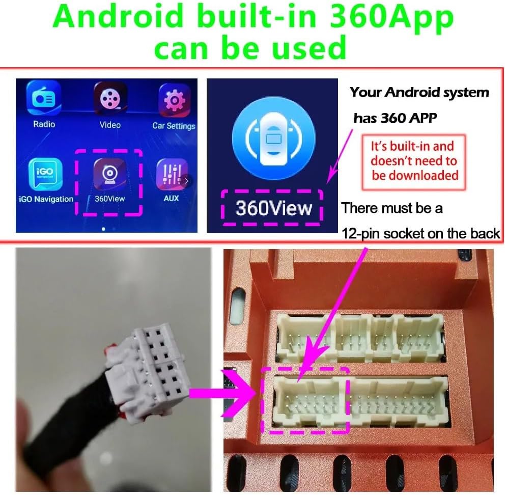 BY-J 360-Degree Panoramic Camera System for Android, 3D 1080P, with Mounting Accessories and Video Cables (360 Camera-720P)
