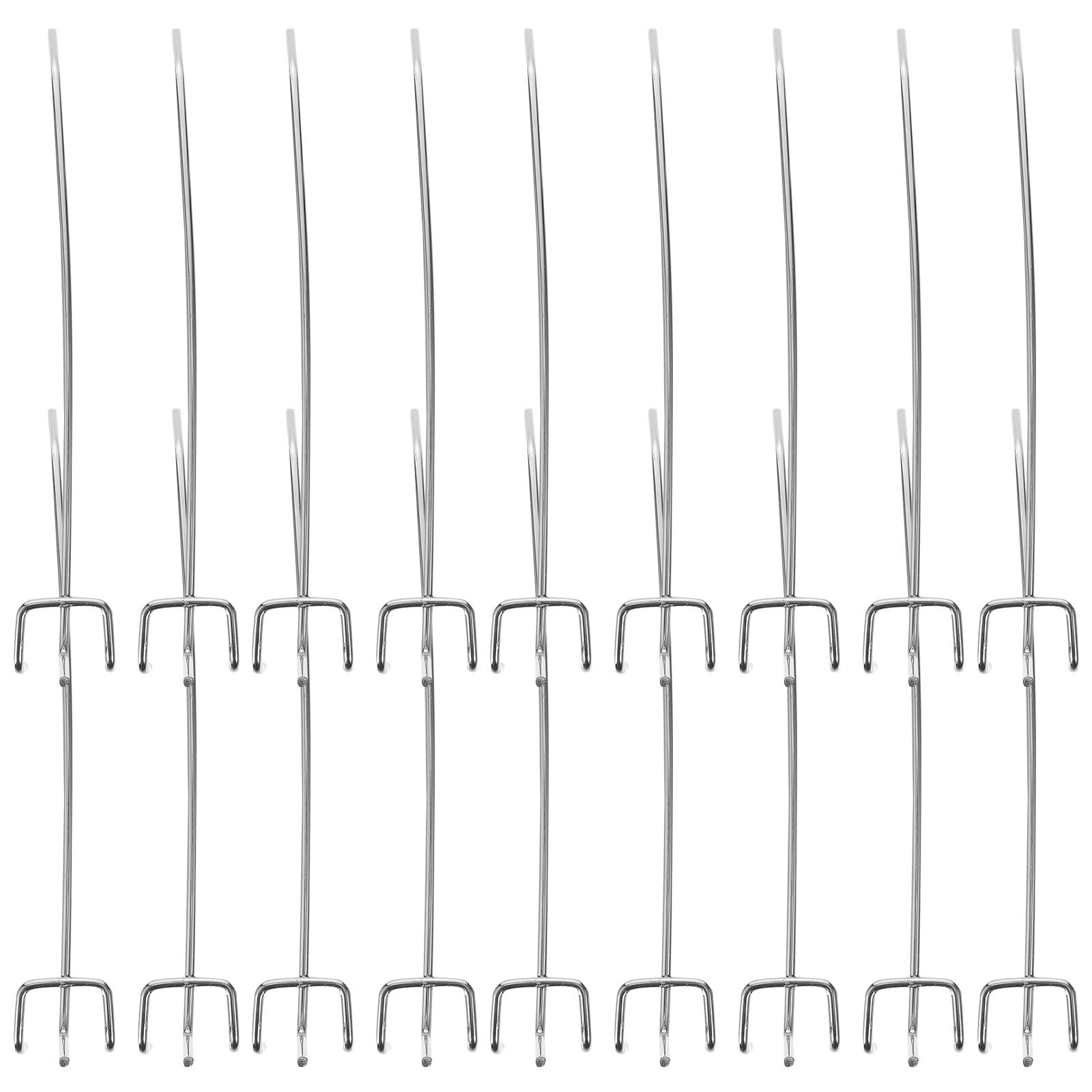 Crochets en fer pour panneau perforé argentés triangulaires rangement maison x40