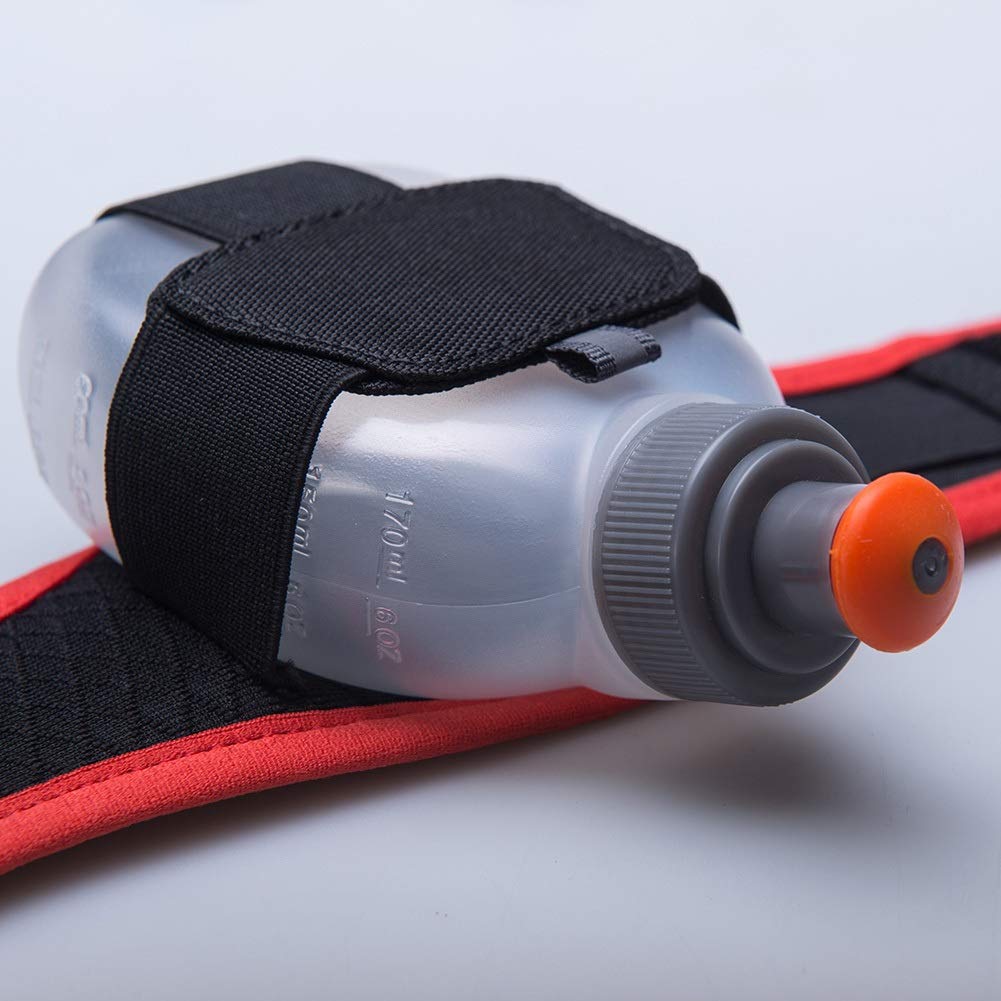 Marathon Jogging Cyclisme Course à Pied Hydratation Ceinture Taille Sac Pochette Paquet de Fanny Phone Holder for 170ml Bouteilles d'eau Ceinture Running (Color : ML Black Blue)