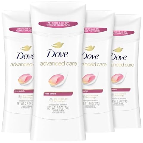 Dove Rose Petals Antiperspirant Deodorant Stick for Women, 2.6 Oz (Pack of 4) Cover