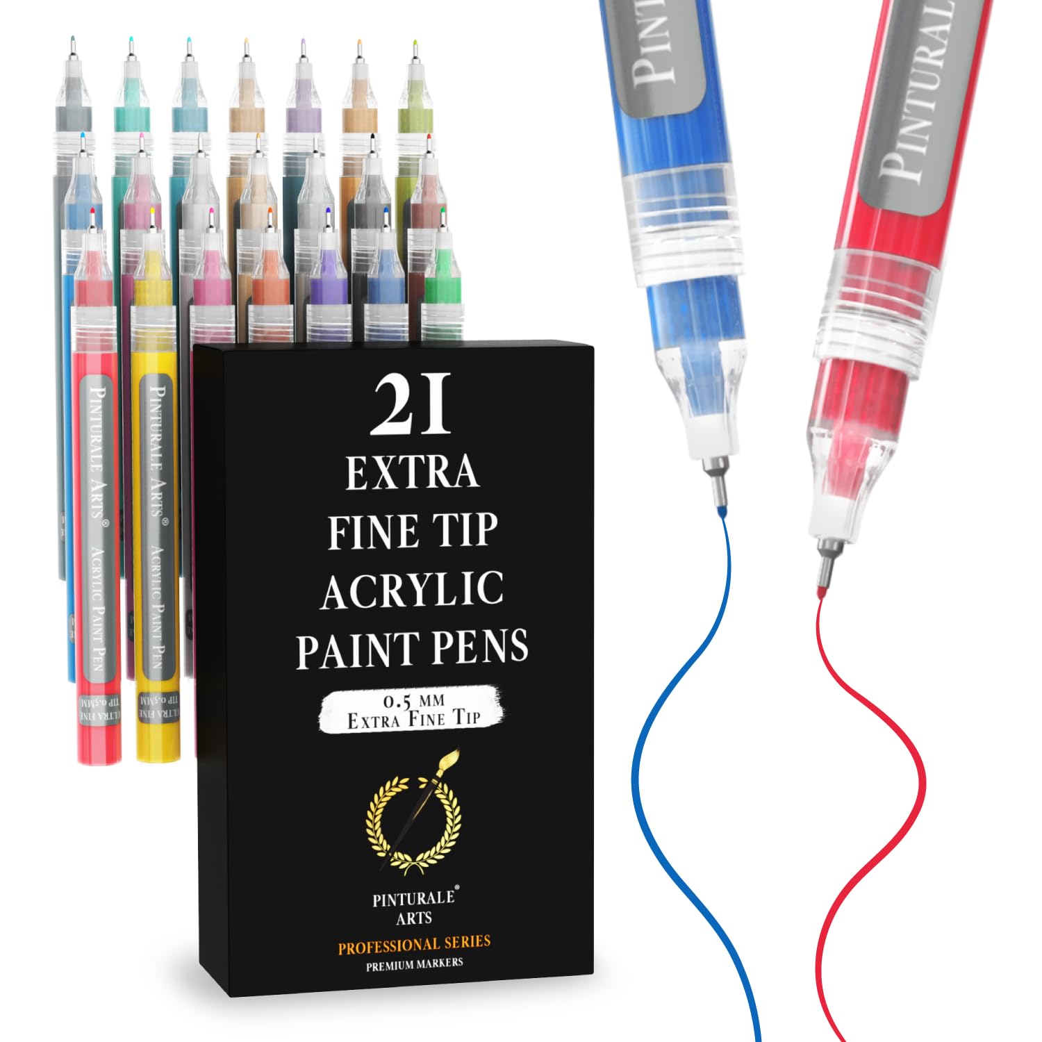 Ultra Fine Paint Pens - Set of 21 by Pinturale Arts -1