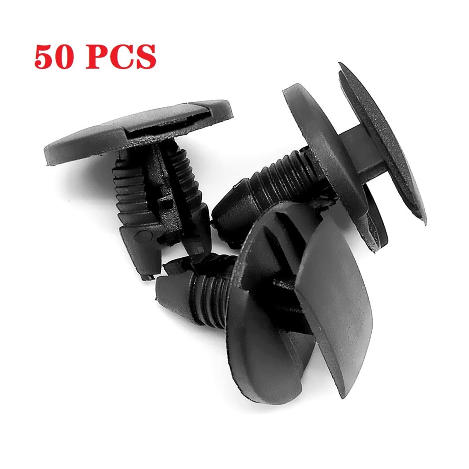 DEVFGTQA 50Pcs Auto Fastener Clip Compatible Bumper Rivet/Fixed Clamp Black Plastic Retainer Trim Panel Retainer Fastener