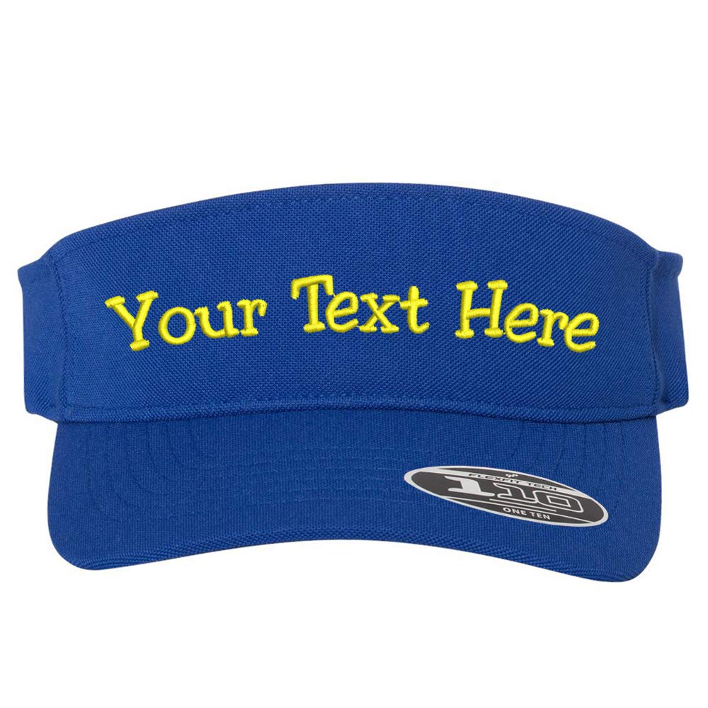 Love SketchesCustom Visor Hat, Yupoong 8110 Embroider Your Own Text Customized, Adjustable Fit Men Women Visor Cap (Royal)