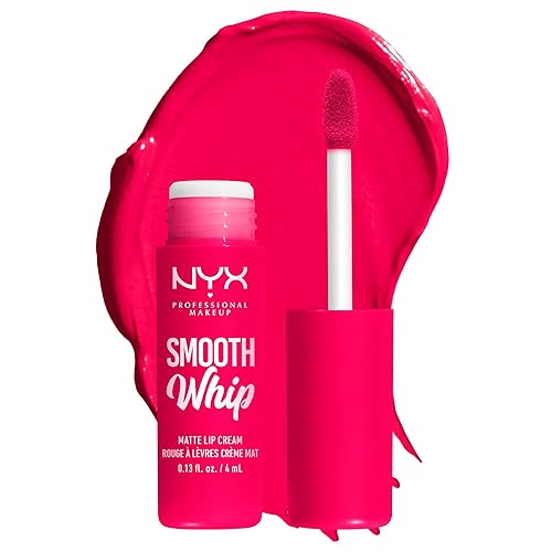 Miniatura 10 de NYX PROFESSIONAL MAKEUP Smooth Whip - Crema de labios mate, larga duración, hidratante, lápiz labial líquido vegano - Pillow Fight (Hot Fuschia)