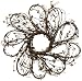 CWI Gifts Burgundy and Gold Flower Shape Pip Wreath, 12-Inch