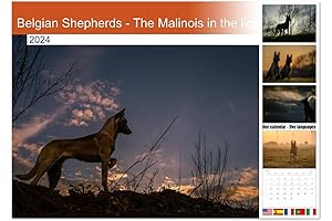 Belgian Malinois Monthly Wall Calendar 2024