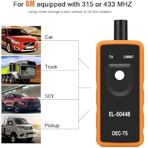 Miniatura 4 de Greyghost TPMS Herramienta de reaprendizaje para GM, EL-50448 Herramienta de reinicio TPMS naranja, herramienta de activación del sistema de monitor