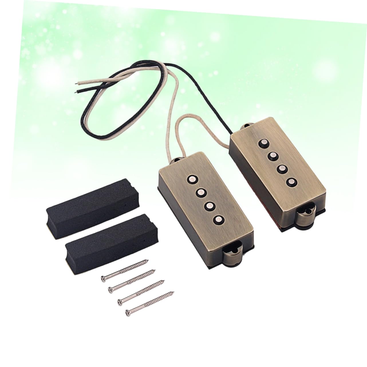 ULDIGI Replacement Bass Pickup Gmb29 4 String Guitar Pickup Green Bronze Sealed Warm Tones to Rock