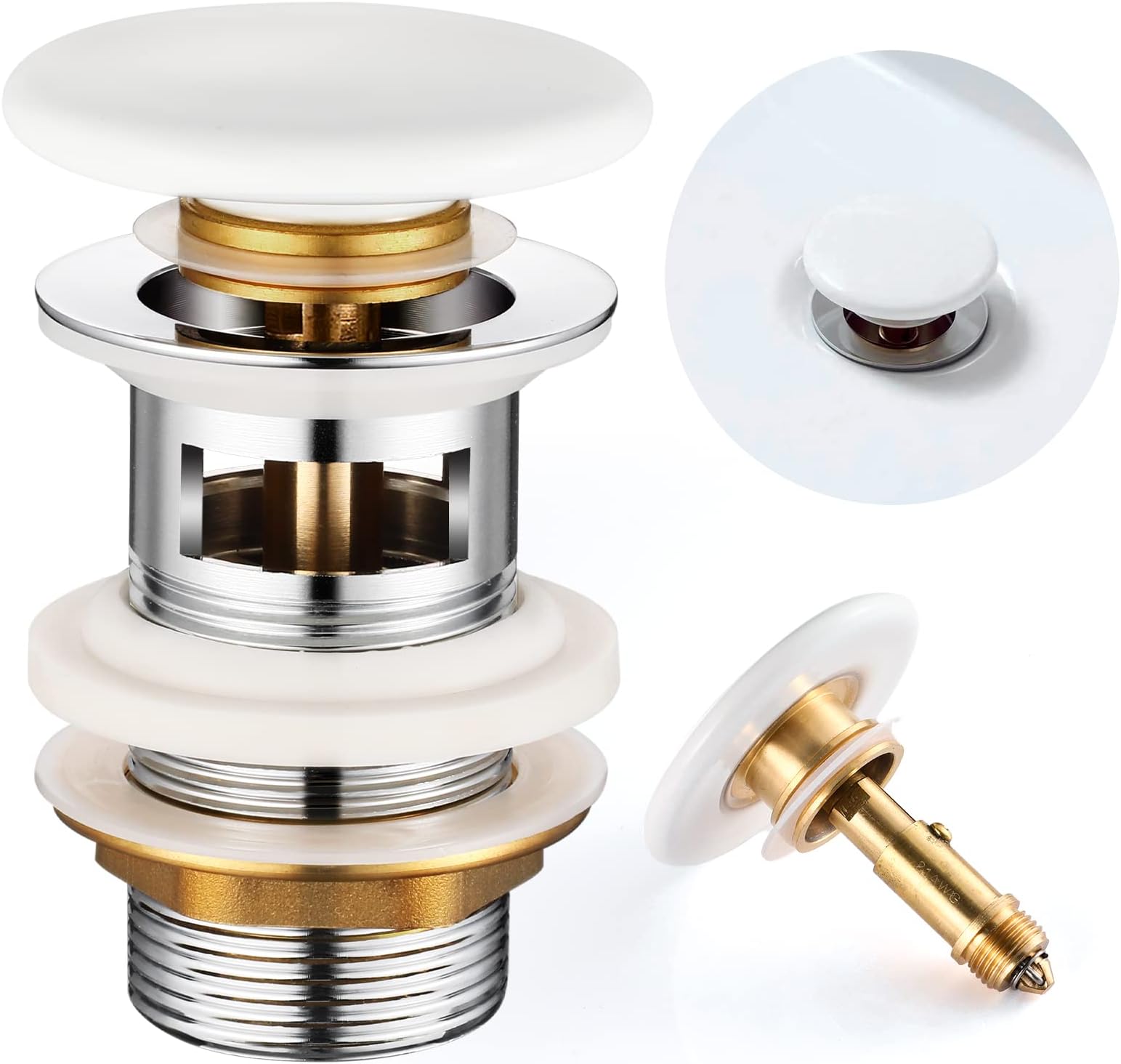 Kit Valvola Di Scarico Per Sifone Lavabo Sifone Lavabo Tubo - Foto 8