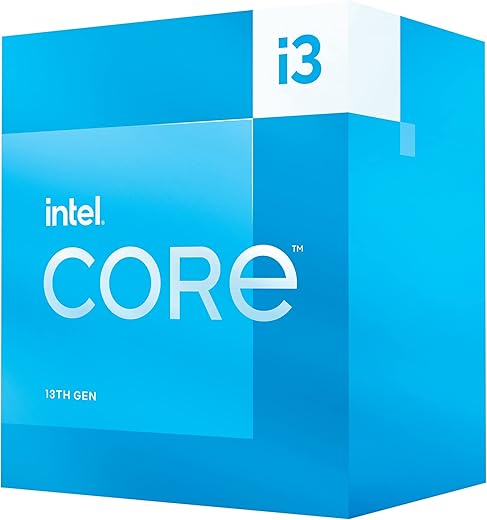 Intel Core I3-13100 Desktop Processor Lga 1200 4 Cores(4 P-Cores + 0 E-Cores) 12Mb Cache,Up to 4.5 Ghz