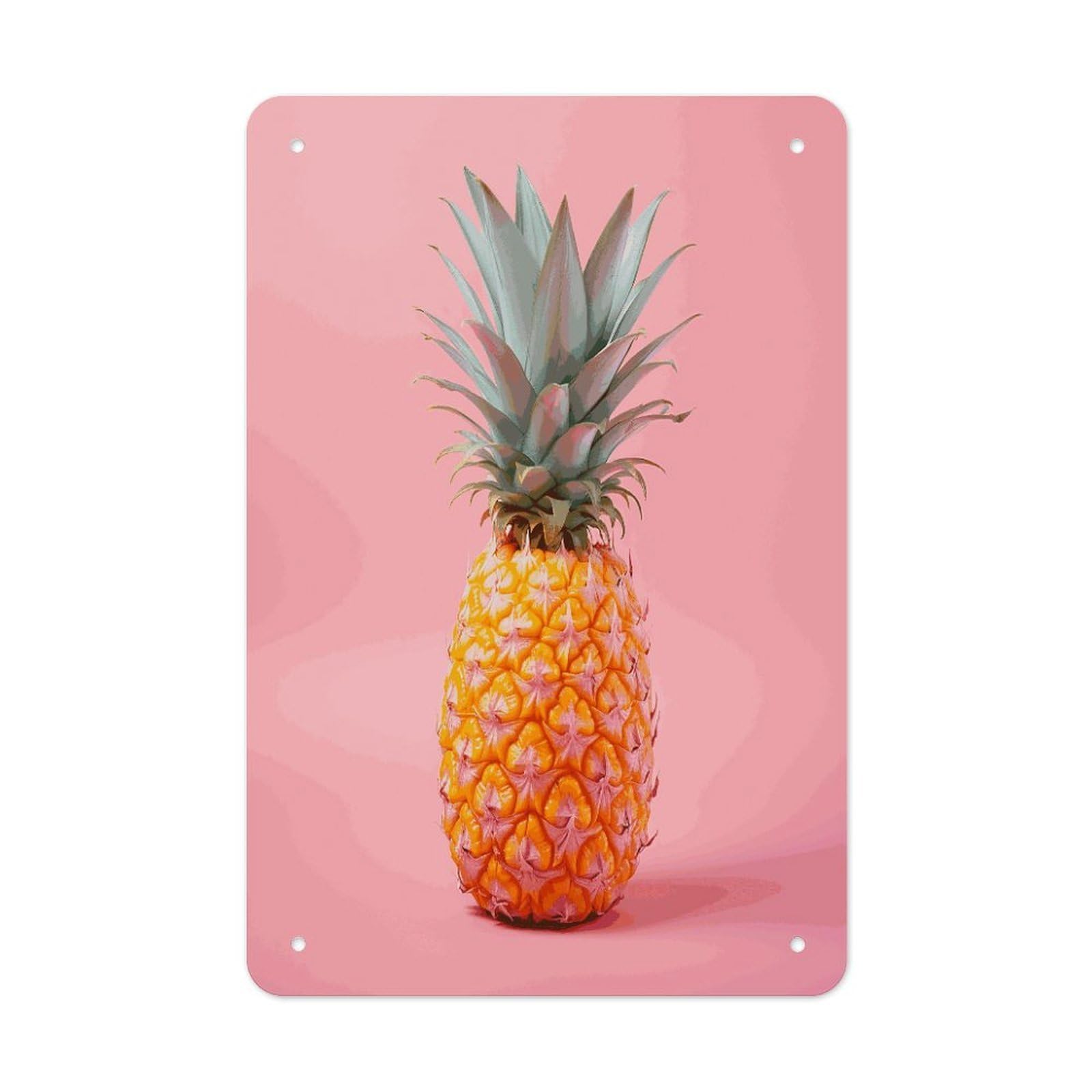 Btcowzrv Style A Pineapple Metal Tin Sign Wall Decor Hanging Plaque