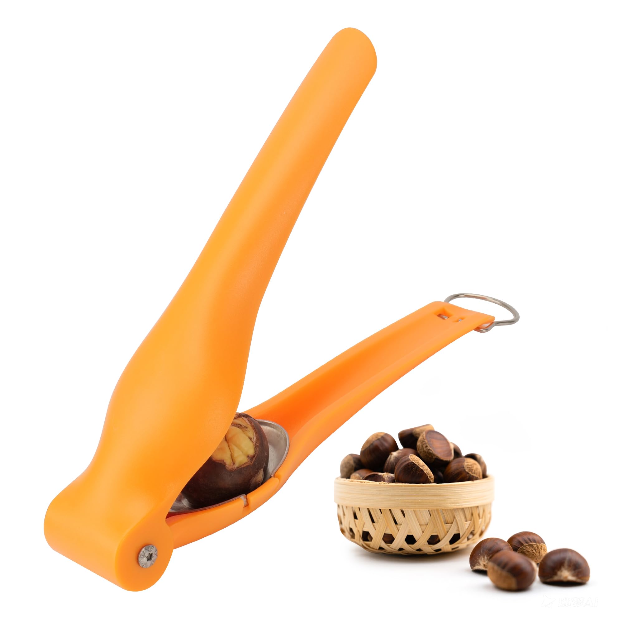 TJ POP Pelapatate per castagne, strumento durevole per tagliare castagne, clip portatile per castagne, nocciole, nocciole, nocciole, nocciole, nocciole, aprifrutta secca, utensile da cucina ergonomico