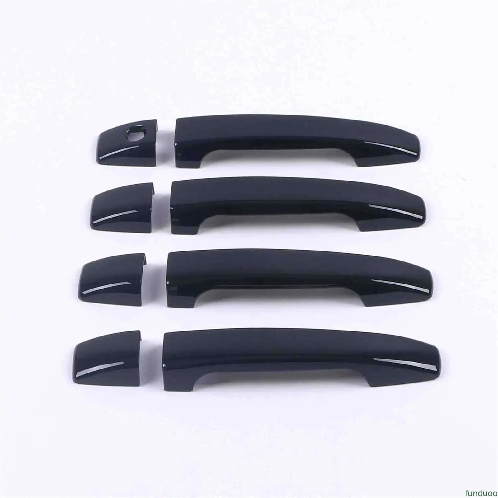 Kjhopy Black Glossy Carbon Fiber Car Door Handle Cover Sticker For Subaru For Forester Sh 2008-2012 Overlay Styling Accessories Exterior Door Handle(Black)