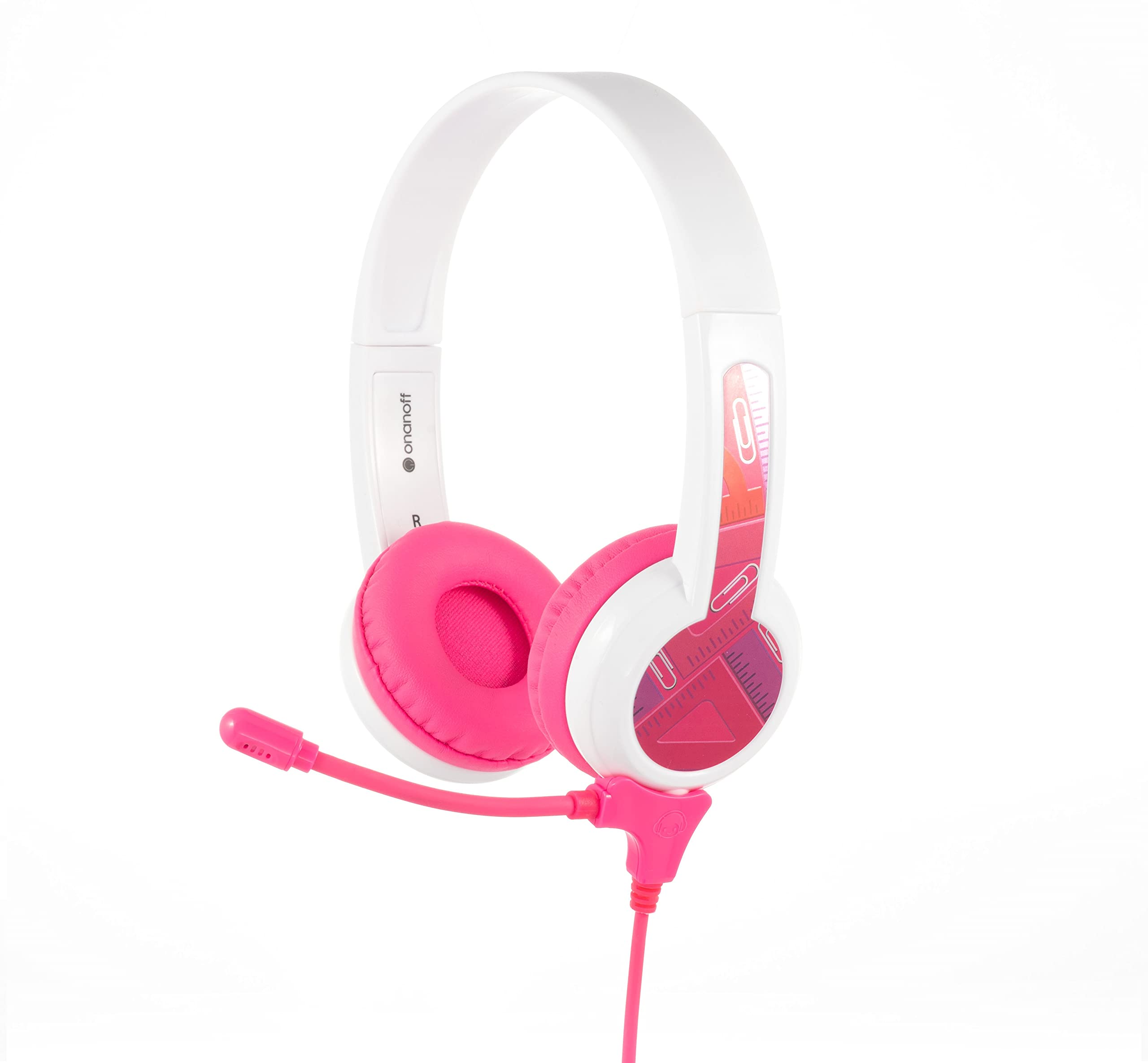 Sponsored Ad – ONANOFF BuddyPhones StudyBuddy Safe Volume Detachable High Performance Beam Mic & Extra Audio Cable Sharing Jack, Adjustable Foldable, Pink, BP-SB-PINK-01