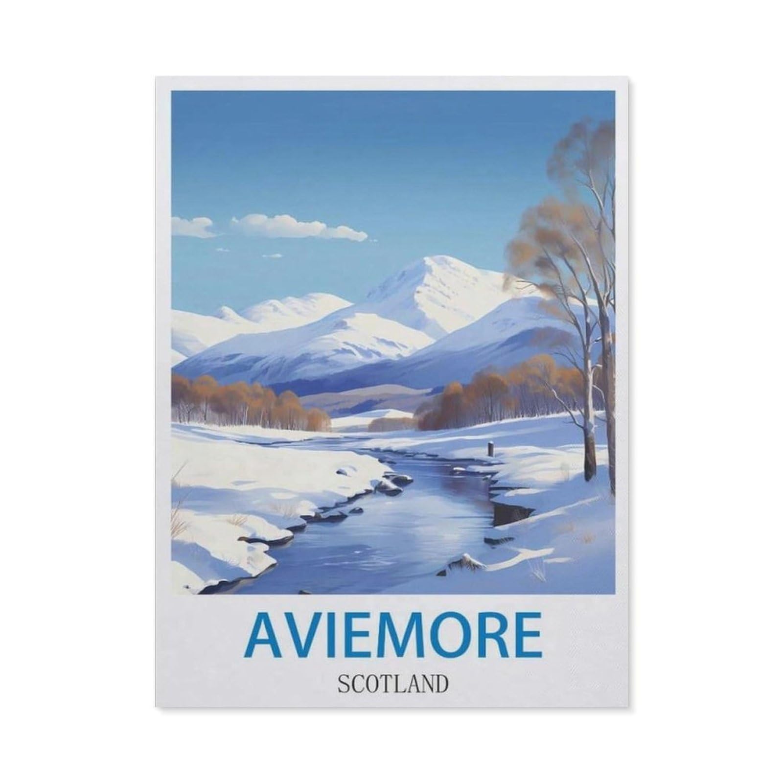 BEAYODKP 5D DIY Diamond Painting kit，Aviemore Scotland（50x60cm）