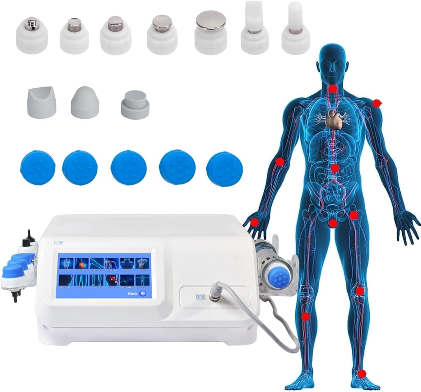Apparecchio Per Terapia A Onde Durto, Dispositivo Per Terapia A Onde Durto, Massaggiatore Fisico Professionale Elettromagnetico, Per Fascite Plantare, Disfunzione Erettile, Epicondilite (gomito