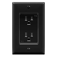 Vista 1 de TOPGREENER Toma de corriente empotrable, toma de corriente empotrable resistente a manipulaciones para TV montado en la pared, equipo A/V, obras