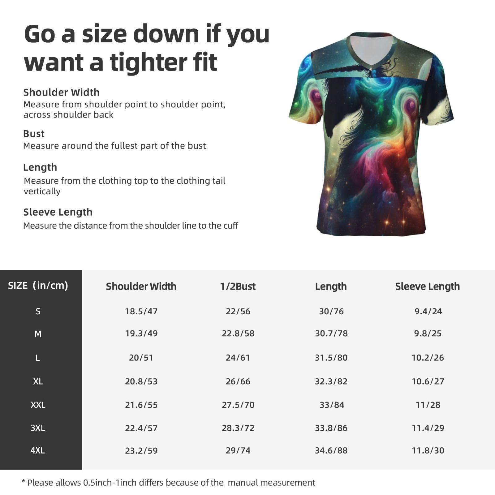 Stylish Athletic Sports Jersey One-Horned-Horse-Galaxies Men's Rugby Jersey 3X-Large Black