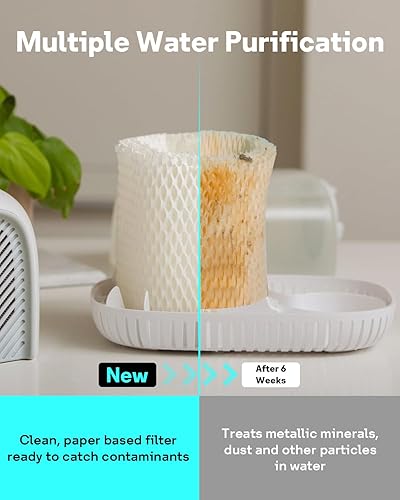 Miniatura 6 de Paquete de 4 filtros humidificadores de repuesto compatibles con humidificadores de toldo y guardería, fabricado con pulpa de madera y filtro de