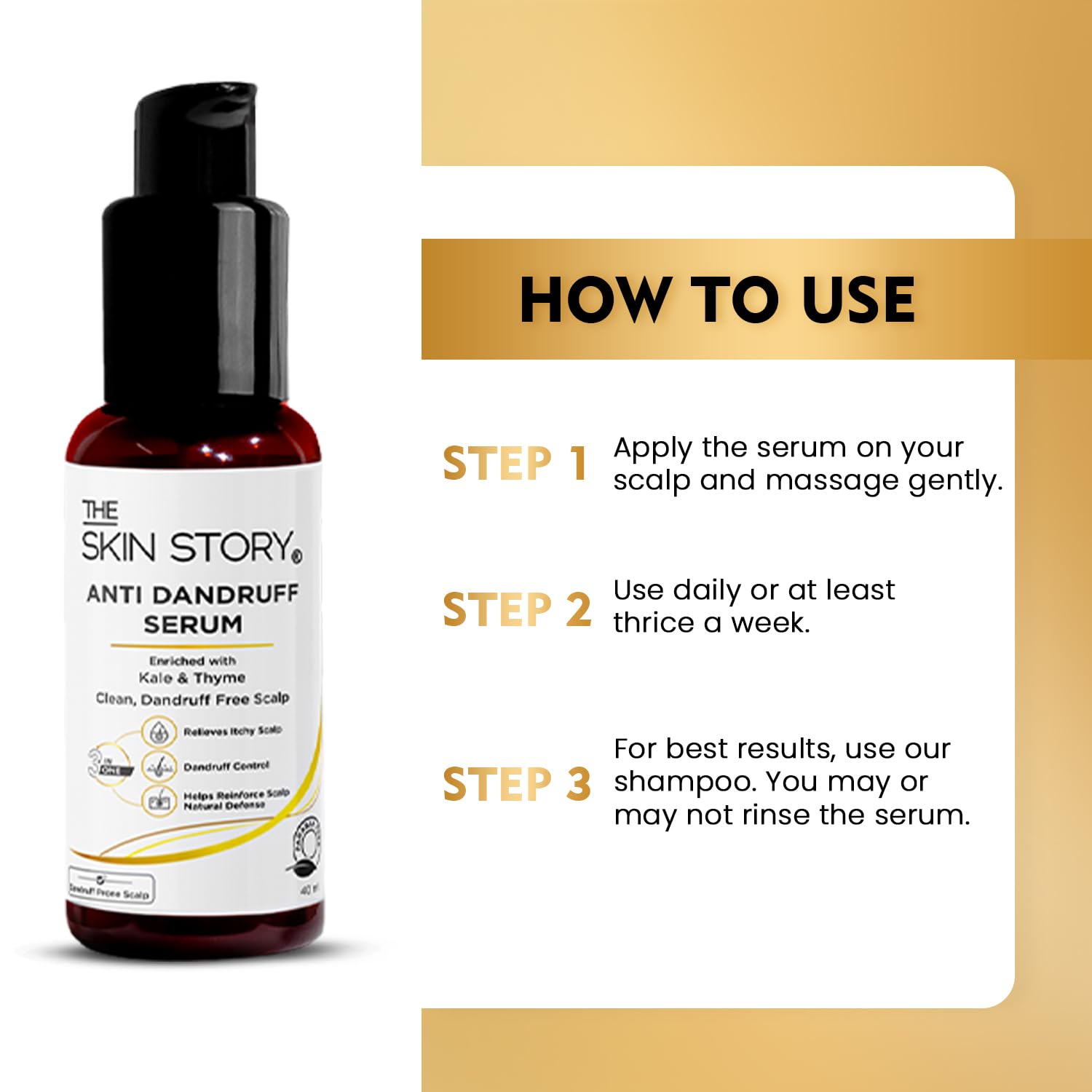 The Skin Story Anti-Dandruff Serum | Clean and Russian-free skulls | Reduces bunch, skull dryness and irritation. Promises healthy hair growth. Saniscalp & Evosina Gp Green | Non-Rasila | All hair types The Skin Story Anti-Dandruff Serum | Clean and Russian-free skulls | Reduces bunch, skull dryness and irritation. Promises healthy hair growth. Saniscalp & Evosina Gp Green | Non-Rasila | All hair types