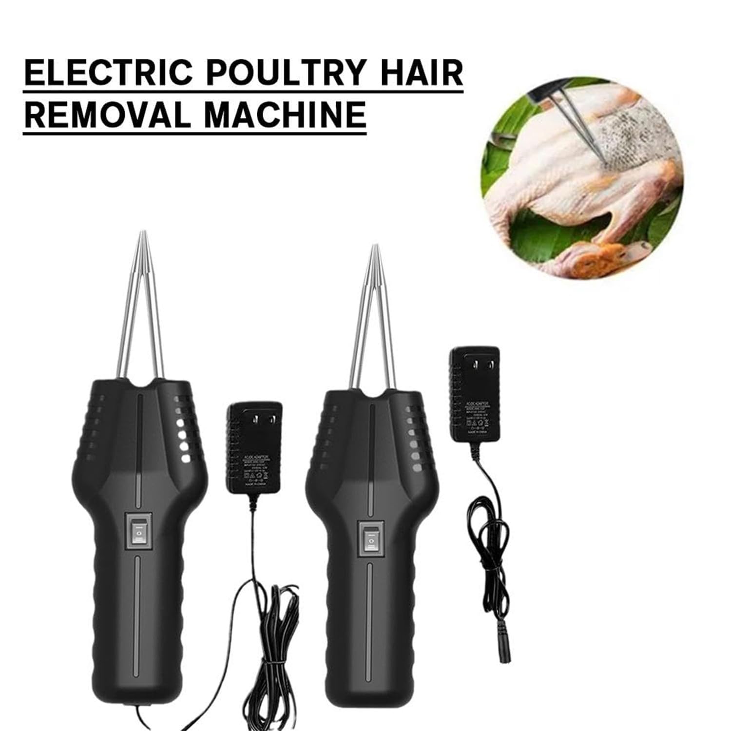 Desplumador eléctrico de mano para aves de corral, ideal para pollo, pato, ganso, pavo, máquina de extracción rápida de plumas de aves de corral