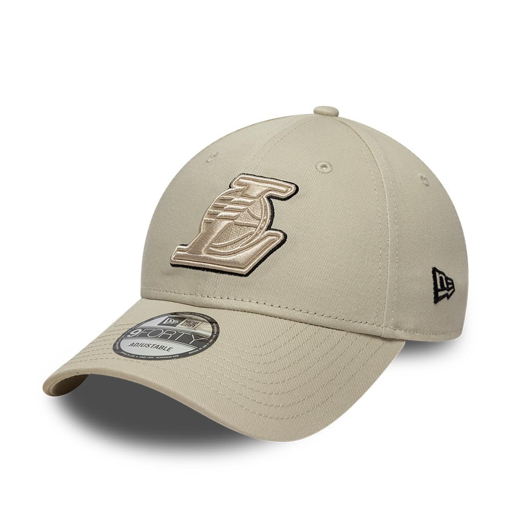 New Era Unisex Light Beige Adult's 9Forty Team Outline Nba Los Angeles Lakers Baseball Cap Hat