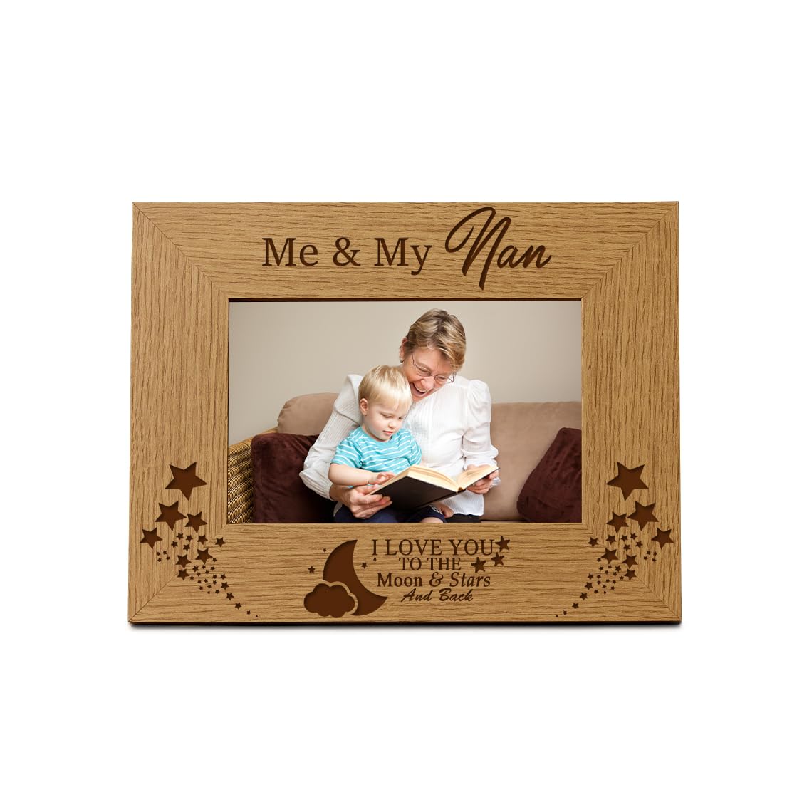 Ukgiftstoreonline Me And My Nan Love You To The Moon Photo Frame Gift (5 X 7 Inch)