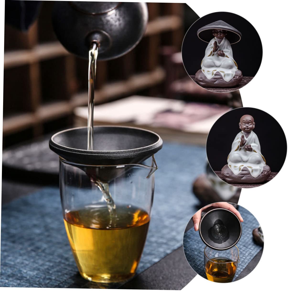 BESTOYARD Infusor de Té de Cerámica Diseño Clásico y Desmontable, Accesorio Multifuncional Adecuado para Ambientación de Mesa de Té el Hogar