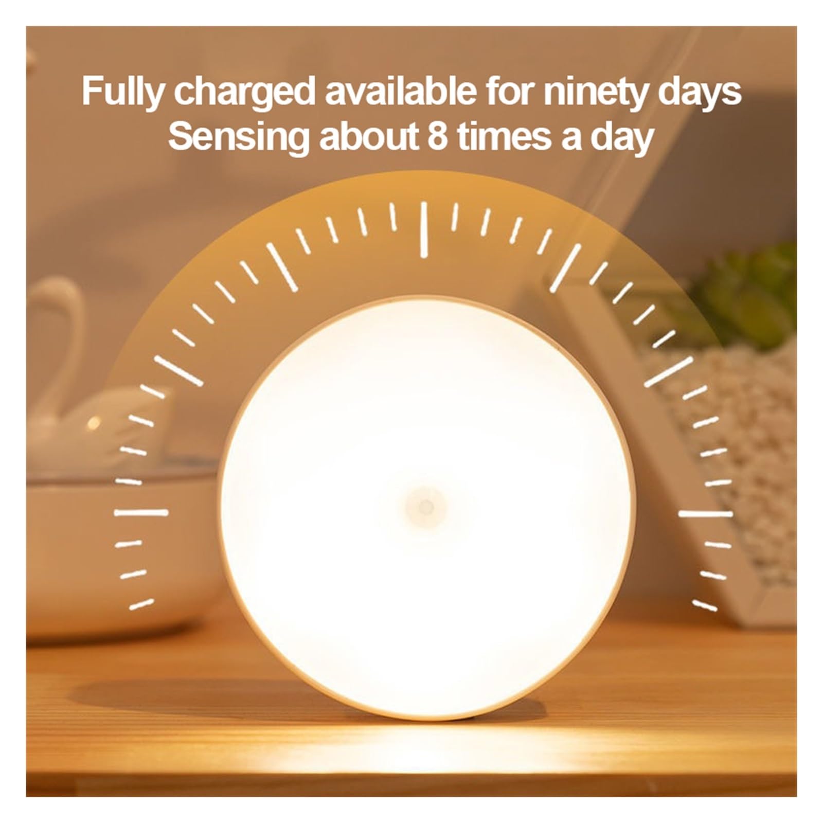 Luces Bajo Armario Luz LED Nocturna Con Sensor De Movimiento, Lámpara Regulable Recargable Por USB, Inalámbrica, For Dormitorio, Cocina, Armario, Lámparas Ahorro Energía(White Light,5 PCS)