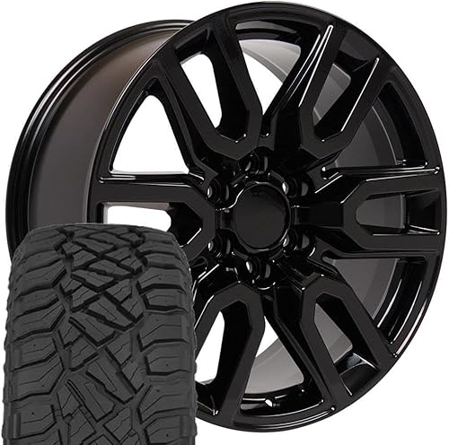 Miniatura 7 de OE Wheels CV36 Llanta de 20 pulgadas para Sierra 1500 Style 6x139.7 20x9 Negro brillante - Hollander 5914 (1)
