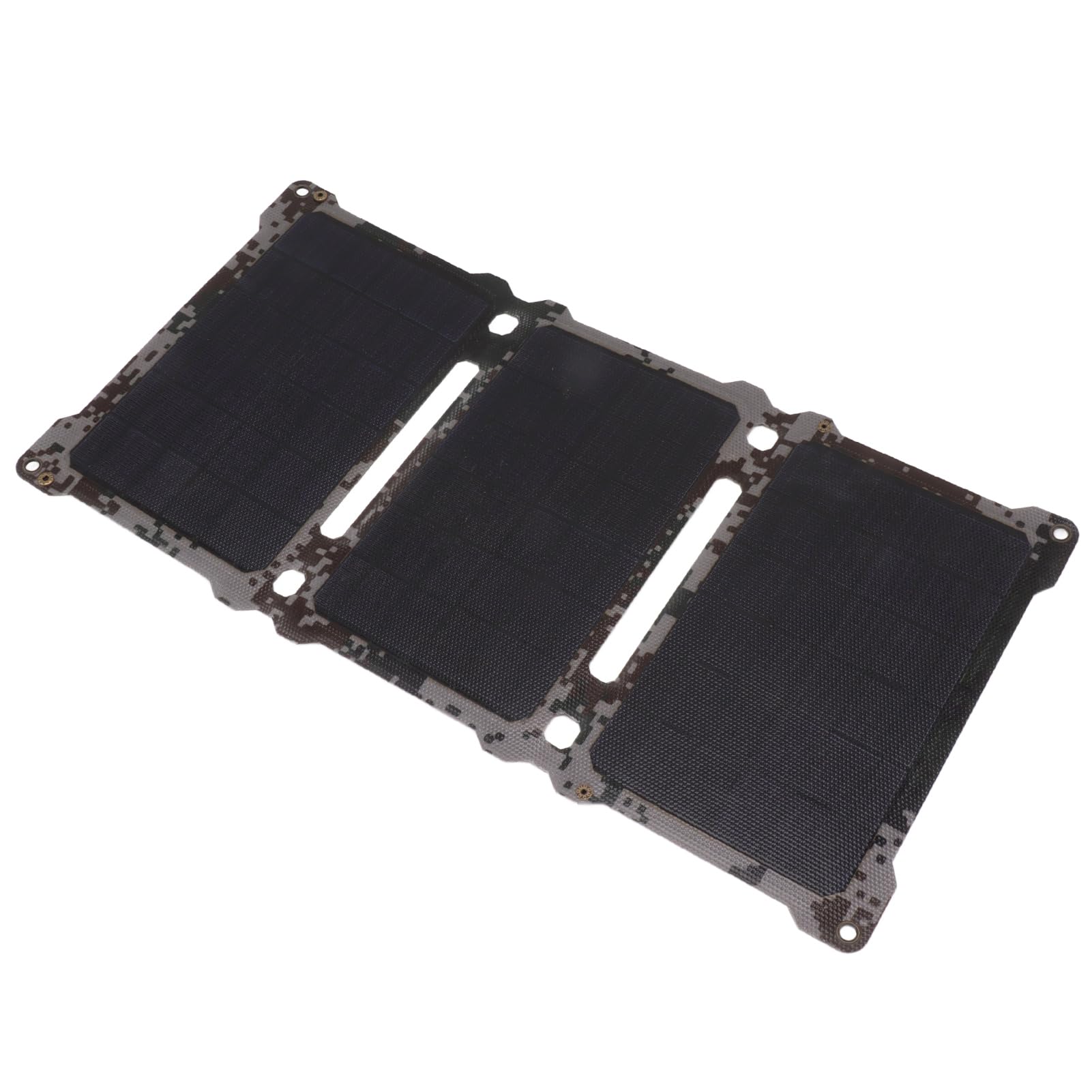 30W Folding Solar Panel Portable Voltage Stabilizer Solar Energy Monocrystalline Folding Bag Monocrystalline Silicon Abs for Charging Battery 5V Solar Panels (Camouflage)