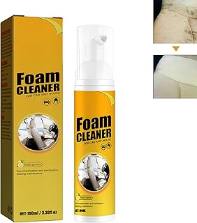 Multifunctional Car Foam Cleaner,Foam Cleaner Spray for Car,Multi-Purpose Foam Cleaner,Car Magic Foam Cleaner,Rinse Free Foam Spray Cleaner for Car Interior And House Kitchen,100ml