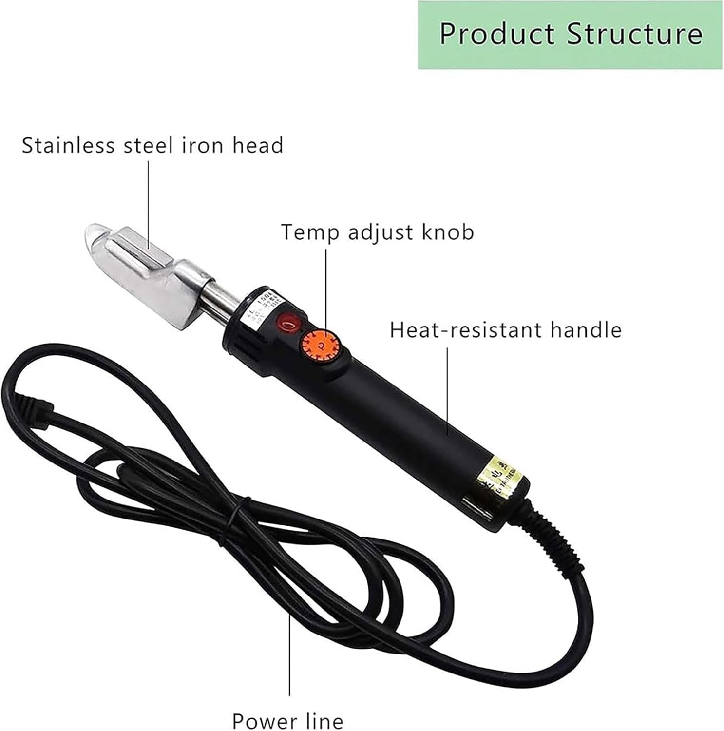 Ferro Da Stiro Elettrico For Pelle, Mini Ferro Da Stiro For Pelle Con Display Digitale, Ferro Da Stiro Termostatico Con Cavo Da 150 W, Con Temperatura Regolabile Da 50 A 350 °C