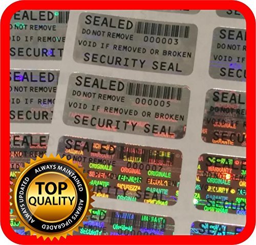 250 High Security Seal, Void Hologram Stickers, Warranty Tamper Evident Labels 1.25 x .59 Inch