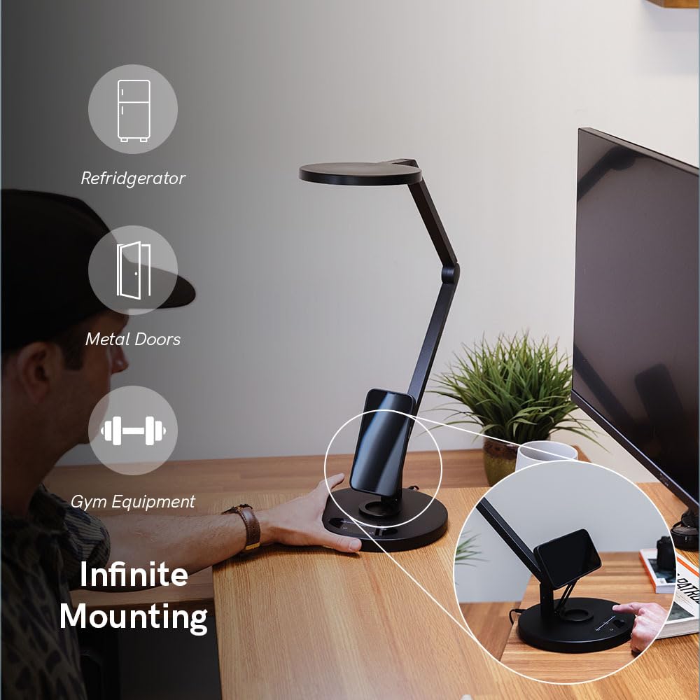 Lume Cube Support de téléphone magnétique de qualité supérieure pour iPhone et Android MagSafe - Support magnétique double face pliable avec plusieurs points de réglage - Support pour toute surface