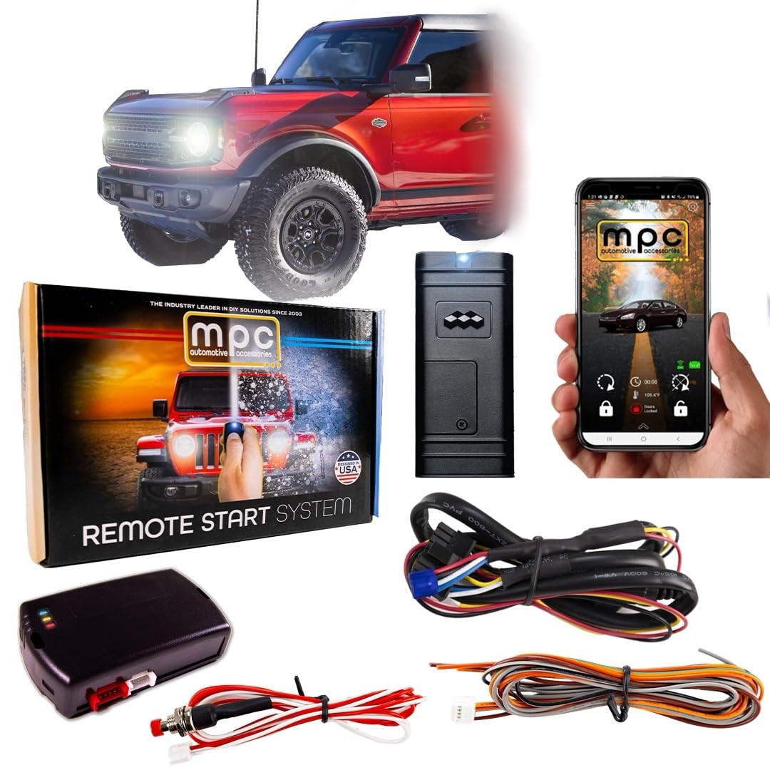 MPC Complete Smartphone Activated Remote Start Kit Compatible with Ford Bronco 2021-2022 Push-to-Start - Firmware Preloaded