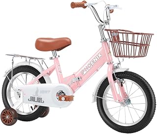 Children's Cute Bicycles Girls' Bicycles Boys' Bicycles Folding Bicycles Outdoor Bicycles (Color : Pink, Size : 18 IN)