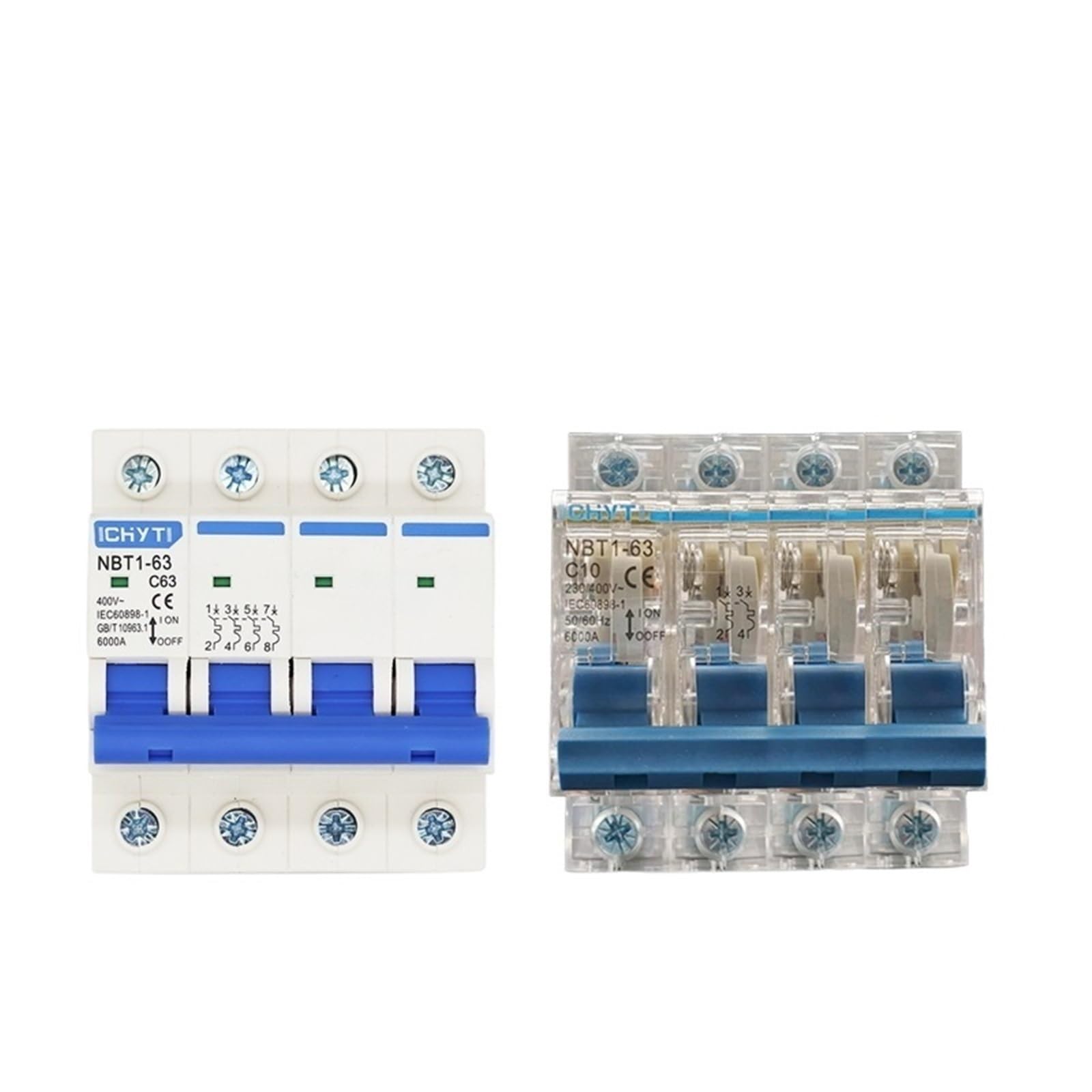 Disjoncteur transparent 63A à coque visible avec interrupteur à air 4P pour sécurité MCB