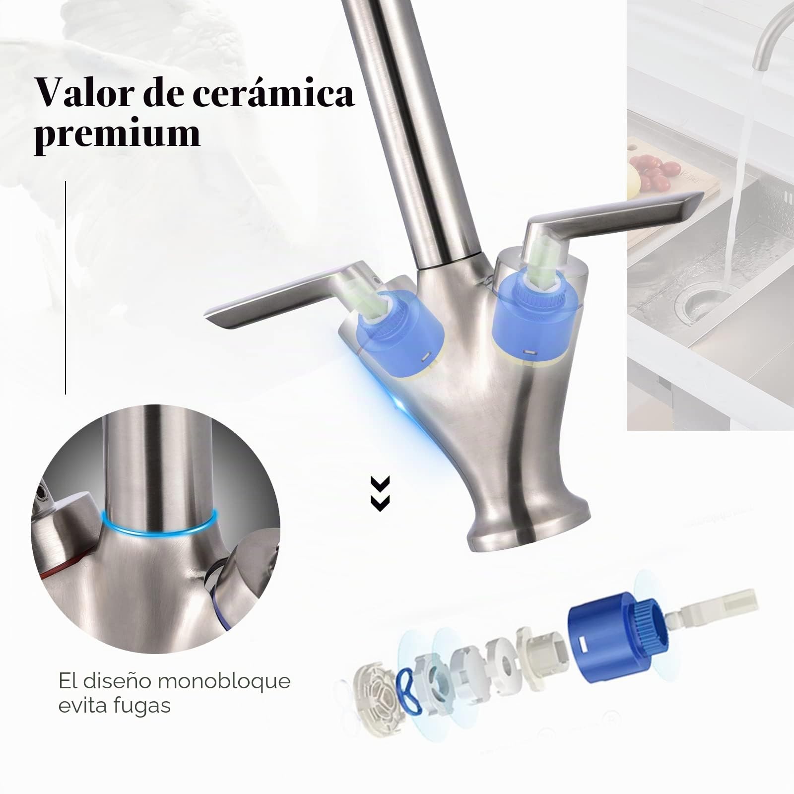 Grifo mezclador para fregadero de cocina