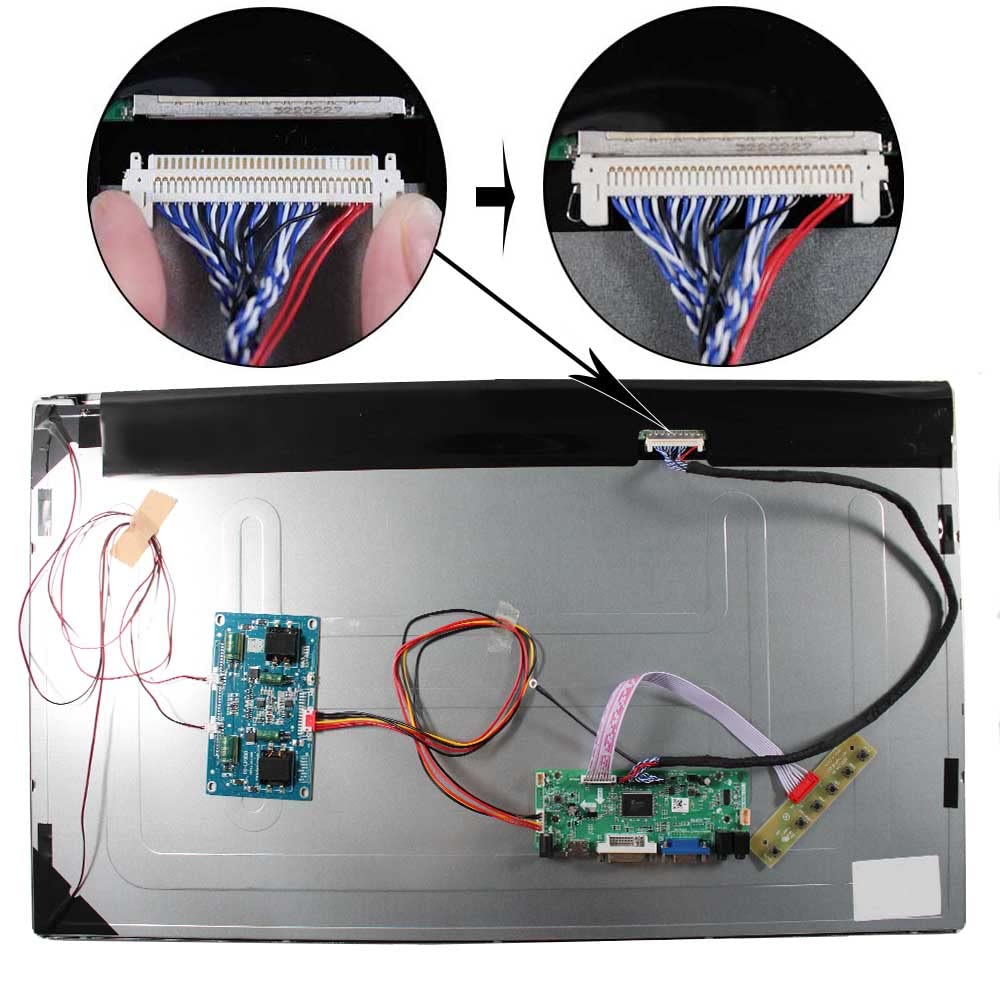 VSDISPLAY 27 Inch LCD Screen 1920x1080 1500Nit Outdoor Business Extra Display Sunshine Readable and Multimedia VGA DVI Audio Controller Board