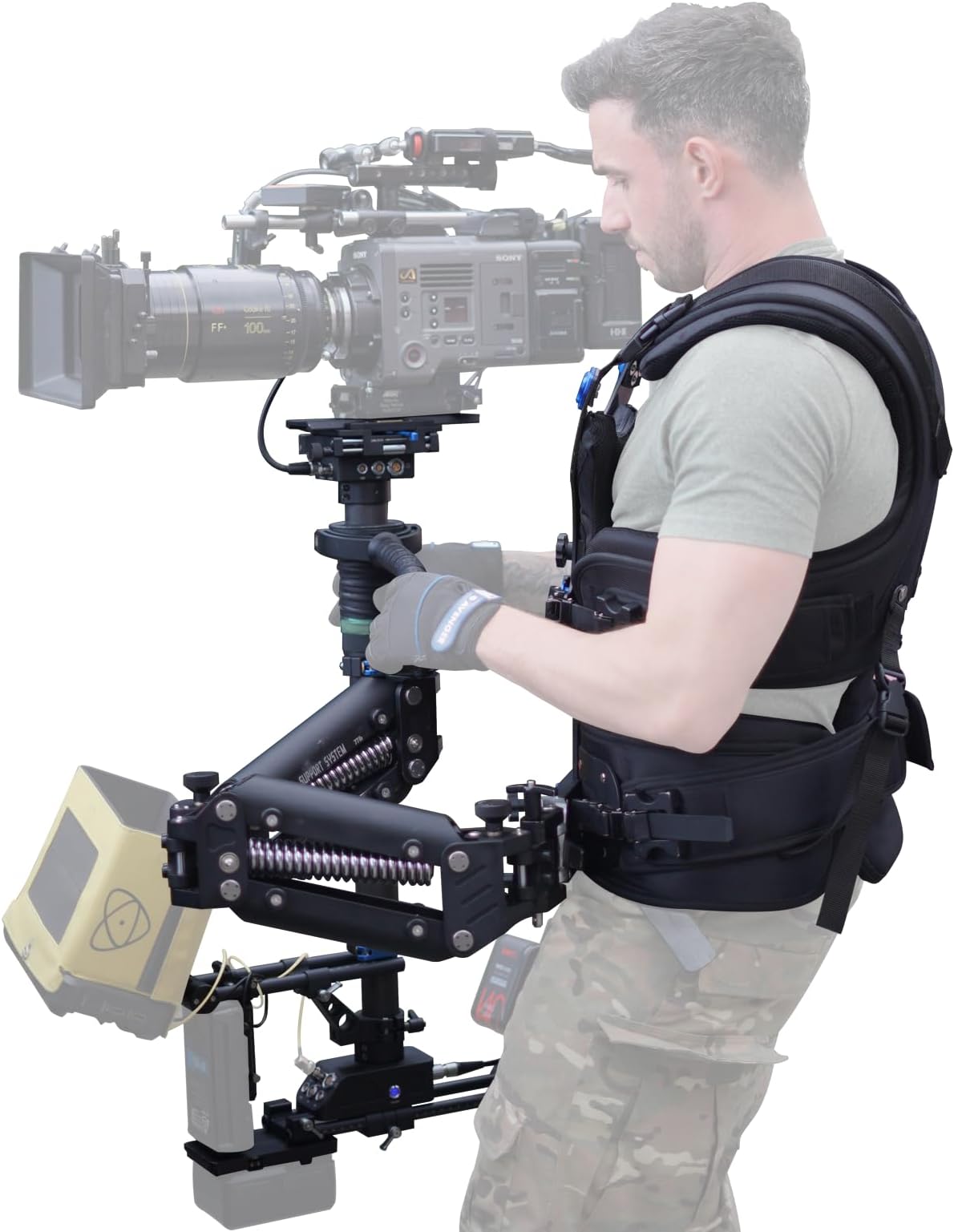 DF DIGITALFOTO Steadycam Thanos PROCINE, Professional Cinematic Camera Stabilizer System with Docking Bracket, Compatible with ALEXA 35, AMIRA,Sony FX6, DJI Ronin4D Flex/RS5 etc. Payload 5-35kg