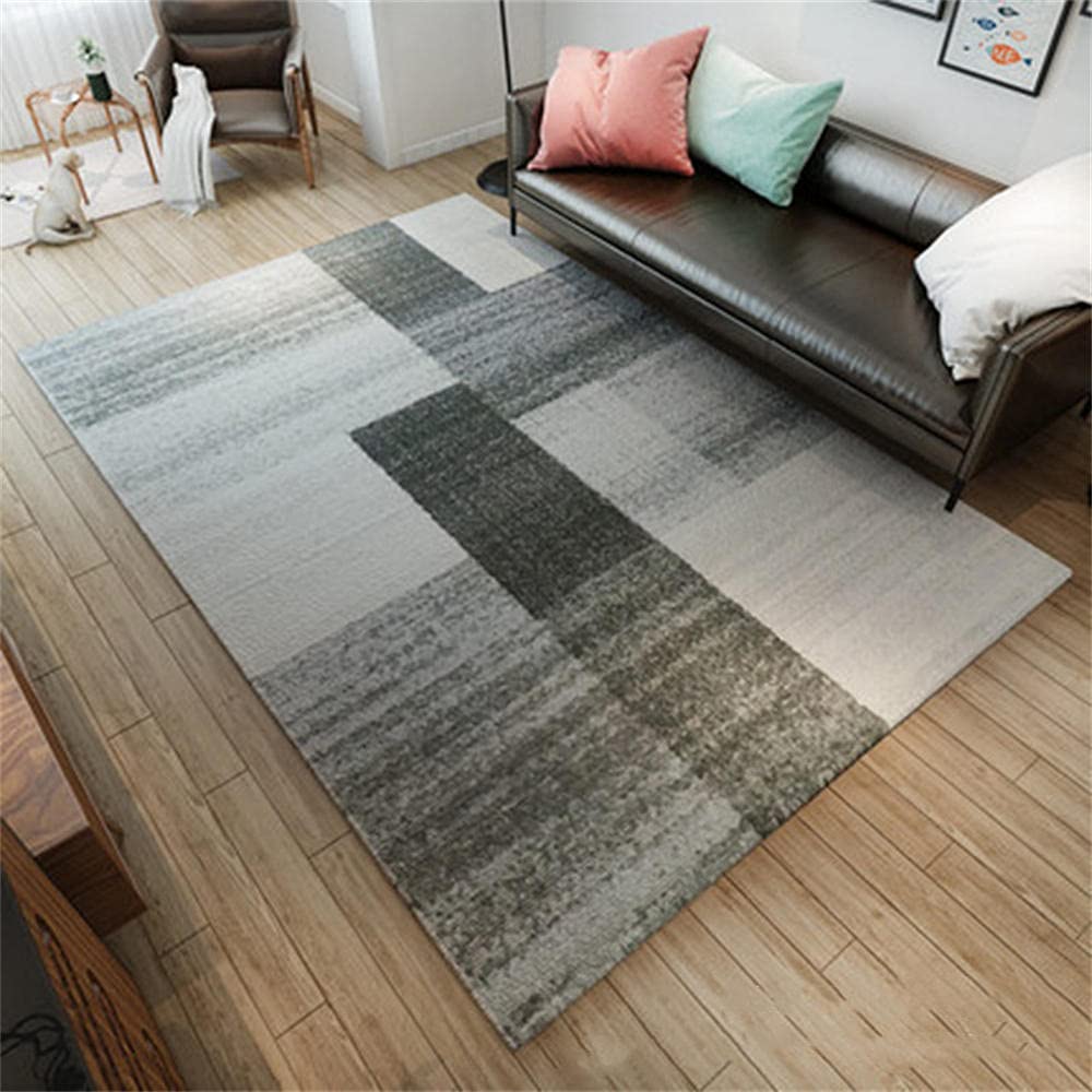 Tapis de décoration salon moderne gris à motif géométrique pour fille