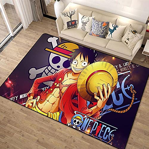 HoodieBBQ 3D Tapis Anime One Piece Tapis De Sol Paillasson De Chambre Tapis Antidérapant Cartoon-120X160CM-A_80x150cm Cover