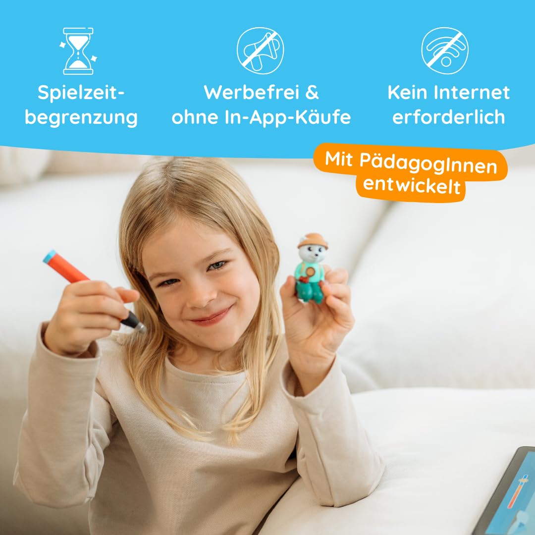 Edurino Figur ASA Welt der Tiere bis 10 (Stufe 2) ab 4 Jahren inkl. App | Innovatives & digitales Lernspiel | Vielfältige Tierwelten erkunden | Lebensräume erforschen