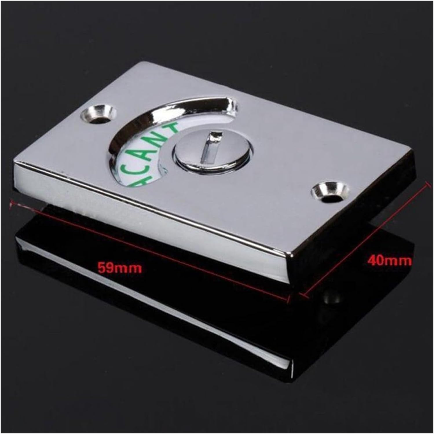 Latch Indicating Lock,Door Lock Door Lock Toilet Shower Cubicles & Bathroom Indicator Bolt 38 * 13 * 35mm Privacy WC Latch Vacant Engaged (Color : Satin Nickel, Size : 2Pcs) (Color : Satin Nickel, Siz