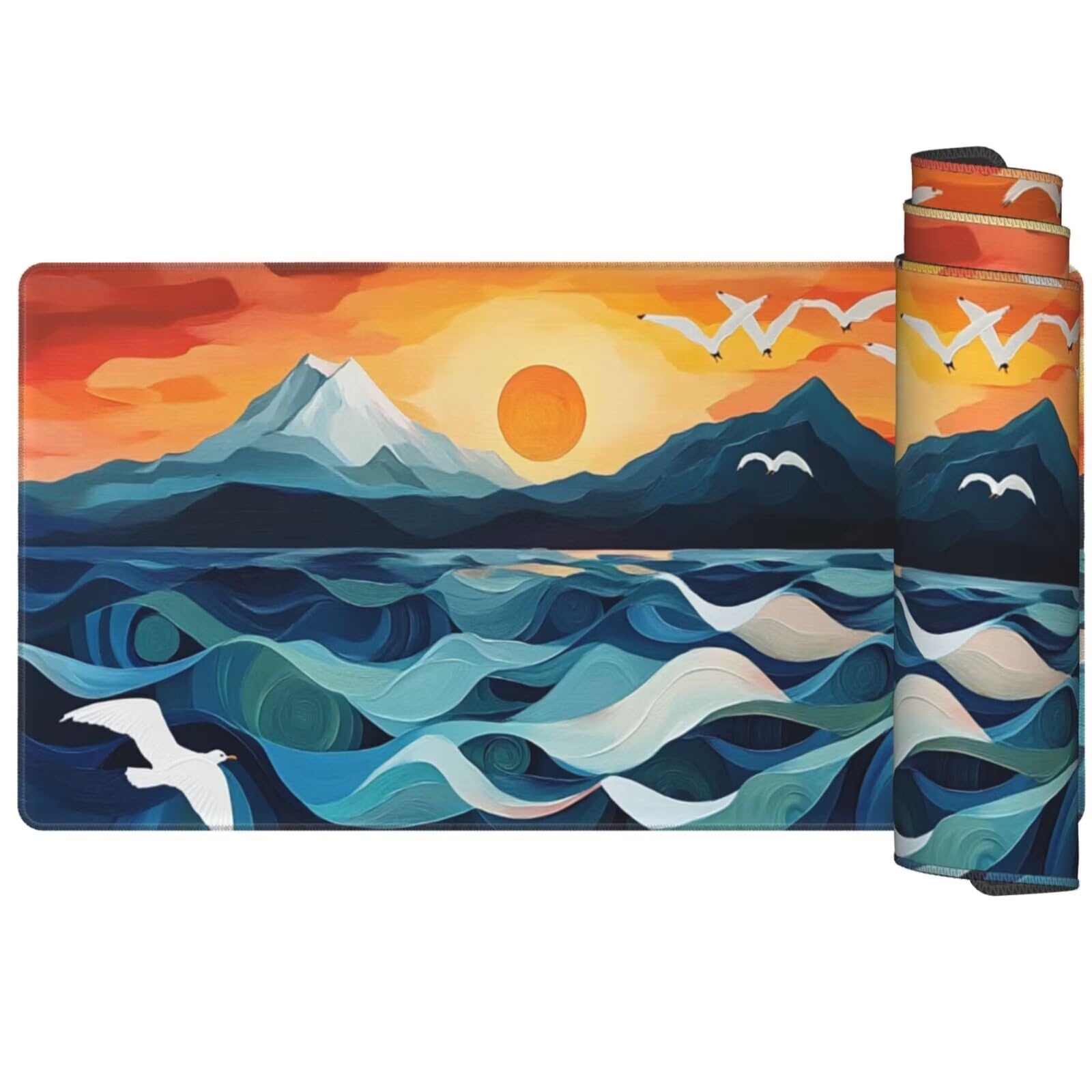 Alfombrilla Ratón Abstracto Alfombrilla Ratón XXL 1600 x 800 mm, Mármol Mouse Pad Gaming con Bordes Cosidos, Impermeable Mousepad XXL Base de Goma Antideslizante Duradera, Mouse Pad para Oficina Q526