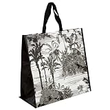 Paris Prix - Sac Cabas de Shopping'Palmiers' 45cm Noir
